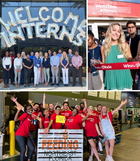 Collage of photos of Southeastern Grocers' interns.