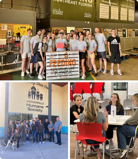 Collage of photos of Southeastern Grocers' interns.