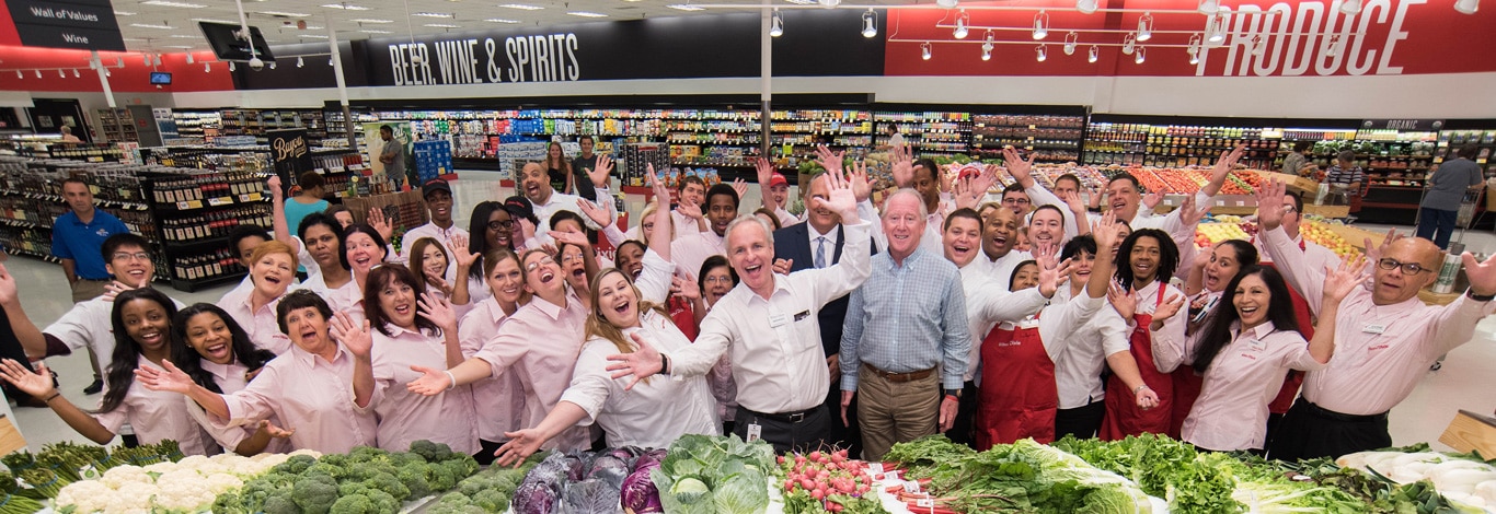 Winn-Dixie Team at a grand opening cheering.